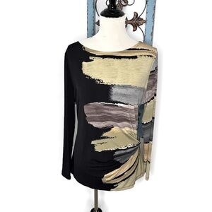 Clara Sun Woo Abstract Print Long Sleeve Top